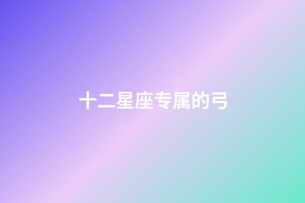 十二星座专属的弓-第1张-星座运势-玄机派