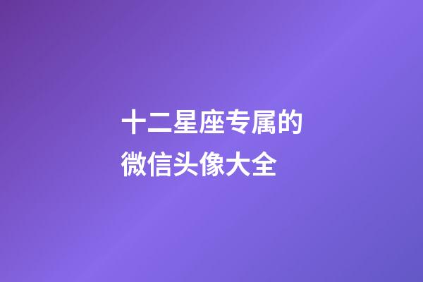 十二星座专属的微信头像大全-第1张-星座运势-玄机派