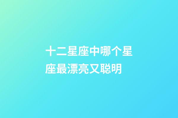 十二星座中哪个星座最漂亮又聪明-第1张-星座运势-玄机派