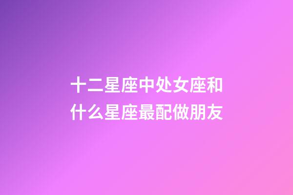 十二星座中处女座和什么星座最配做朋友-第1张-星座运势-玄机派