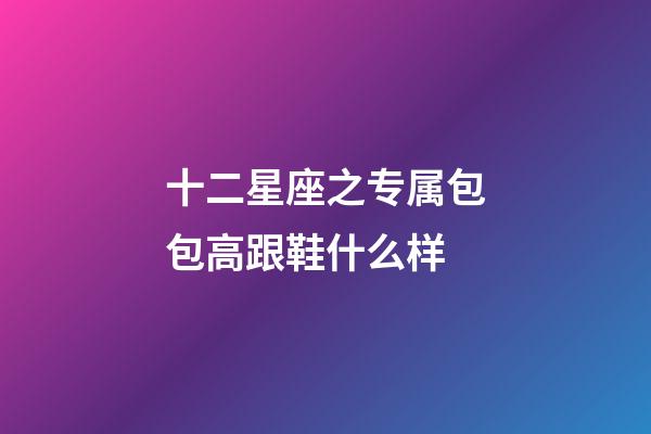 十二星座之专属包包高跟鞋什么样-第1张-星座运势-玄机派