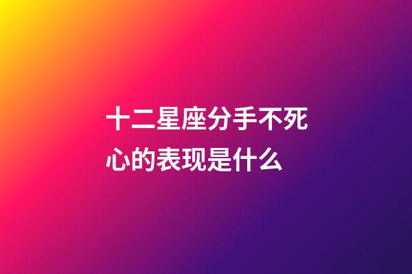 十二星座分手不死心的表现是什么-第1张-星座运势-玄机派