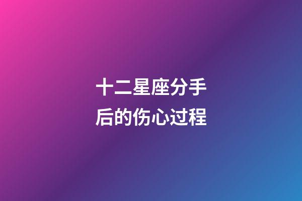 十二星座分手后的伤心过程-第1张-星座运势-玄机派
