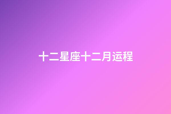 十二星座十二月运程-第1张-星座运势-玄机派