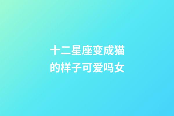 十二星座变成猫的样子可爱吗女-第1张-星座运势-玄机派