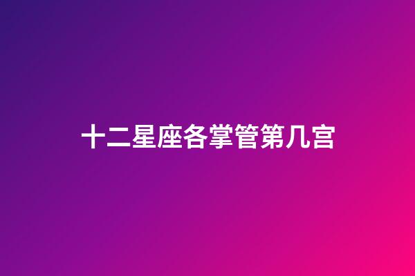 十二星座各掌管第几宫-第1张-星座运势-玄机派