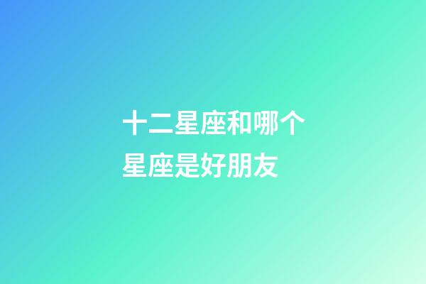 十二星座和哪个星座是好朋友-第1张-星座运势-玄机派