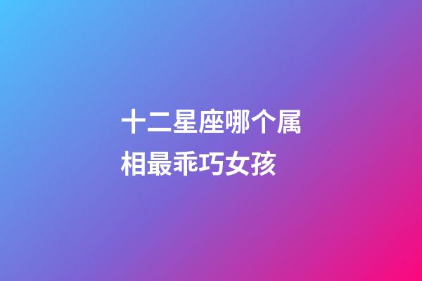 十二星座哪个属相最乖巧女孩-第1张-星座运势-玄机派