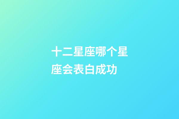 十二星座哪个星座会表白成功-第1张-星座运势-玄机派