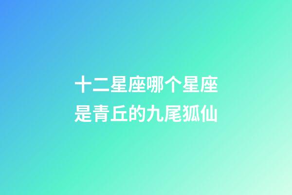 十二星座哪个星座是青丘的九尾狐仙