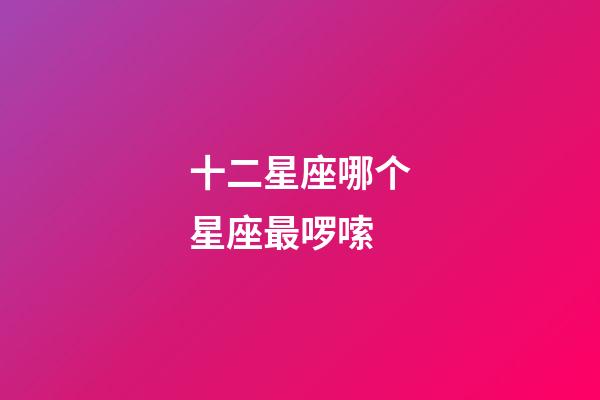 十二星座哪个星座最啰嗦-第1张-星座运势-玄机派