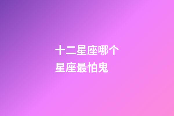 十二星座哪个星座最怕鬼-第1张-星座运势-玄机派
