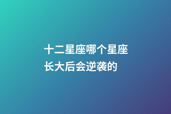 十二星座哪个星座长大后会逆袭的-第1张-星座运势-玄机派