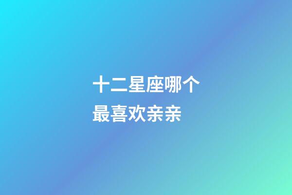 十二星座哪个最喜欢亲亲-第1张-星座运势-玄机派
