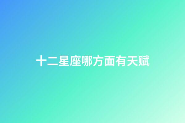 十二星座哪方面有天赋-第1张-星座运势-玄机派