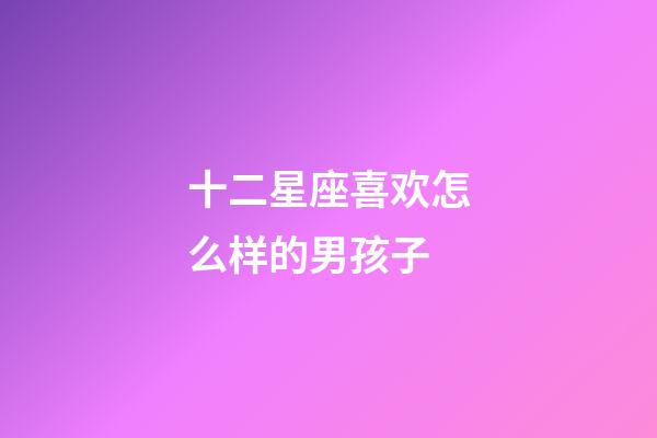 十二星座喜欢怎么样的男孩子-第1张-星座运势-玄机派