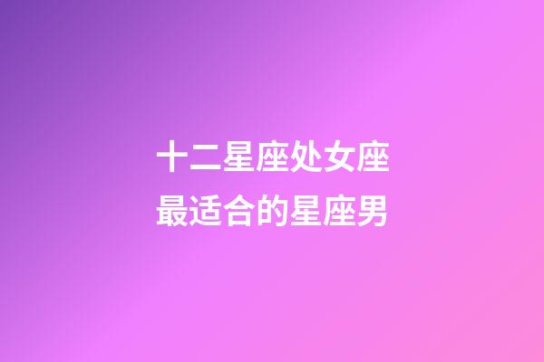 十二星座处女座最适合的星座男-第1张-星座运势-玄机派