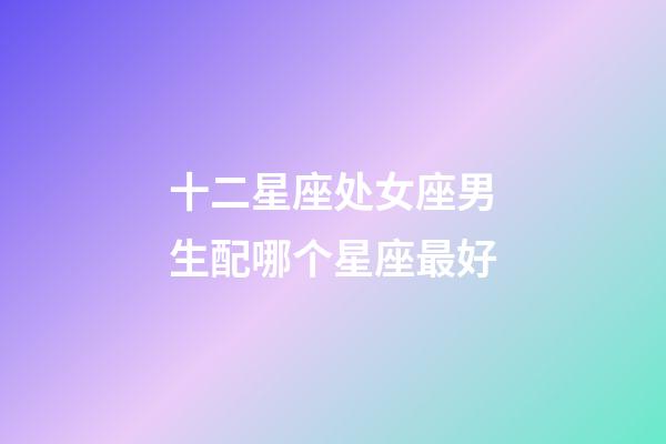 十二星座处女座男生配哪个星座最好-第1张-星座运势-玄机派