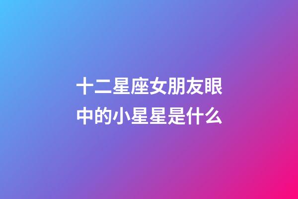十二星座女朋友眼中的小星星是什么