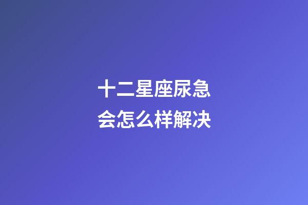 十二星座尿急会怎么样解决-第1张-星座运势-玄机派