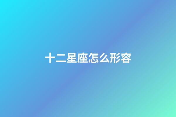 十二星座怎么形容-第1张-星座运势-玄机派