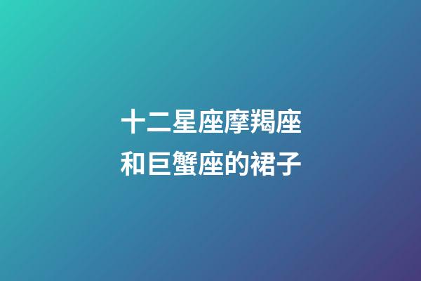 十二星座摩羯座和巨蟹座的裙子-第1张-星座运势-玄机派