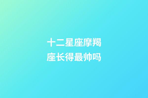 十二星座摩羯座长得最帅吗-第1张-星座运势-玄机派