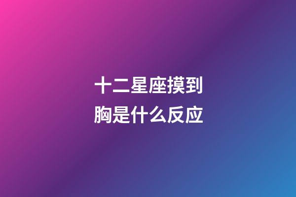 十二星座摸到胸是什么反应-第1张-星座运势-玄机派