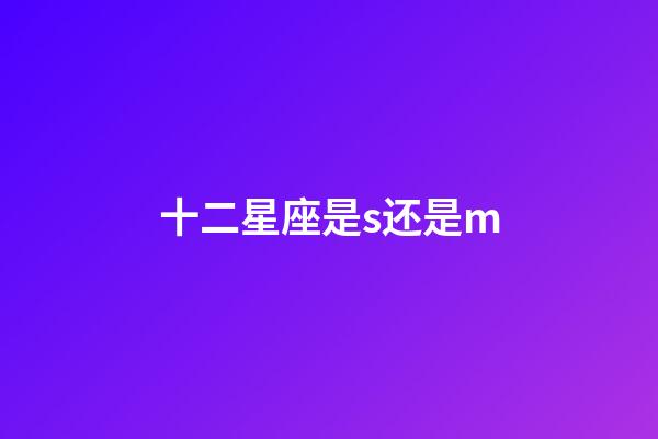十二星座是s还是m-第1张-星座运势-玄机派