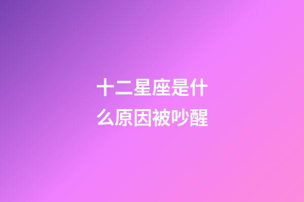 十二星座是什么原因被吵醒-第1张-星座运势-玄机派