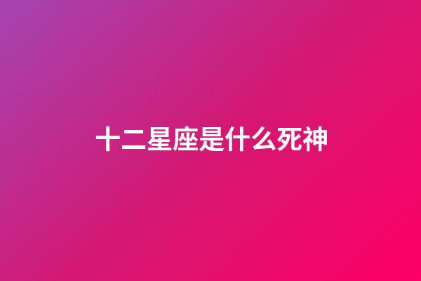 十二星座是什么死神-第1张-星座运势-玄机派