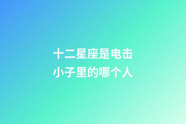 十二星座是电击小子里的哪个人-第1张-星座运势-玄机派