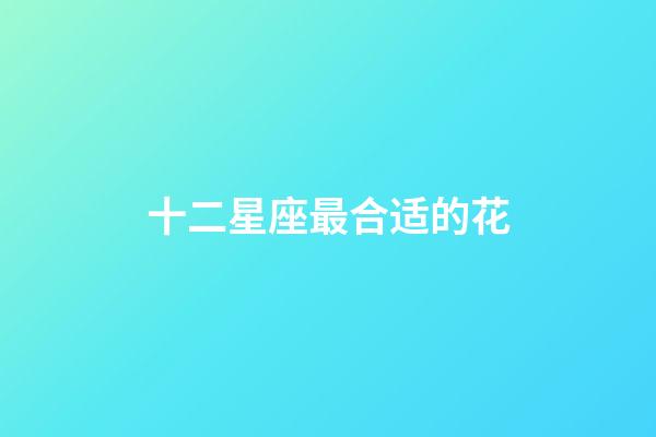 十二星座最合适的花-第1张-星座运势-玄机派