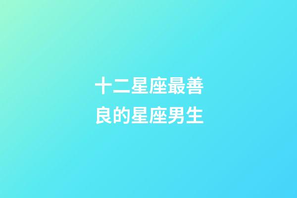 十二星座最善良的星座男生-第1张-星座运势-玄机派