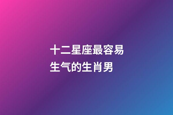 十二星座最容易生气的生肖男-第1张-星座运势-玄机派