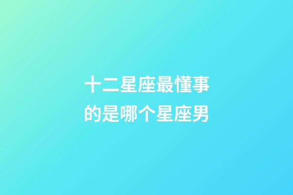 十二星座最懂事的是哪个星座男-第1张-星座运势-玄机派