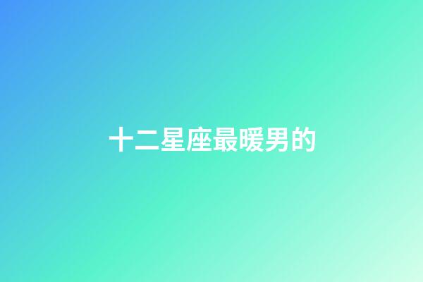 十二星座最暖男的-第1张-星座运势-玄机派