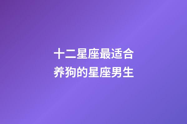 十二星座最适合养狗的星座男生