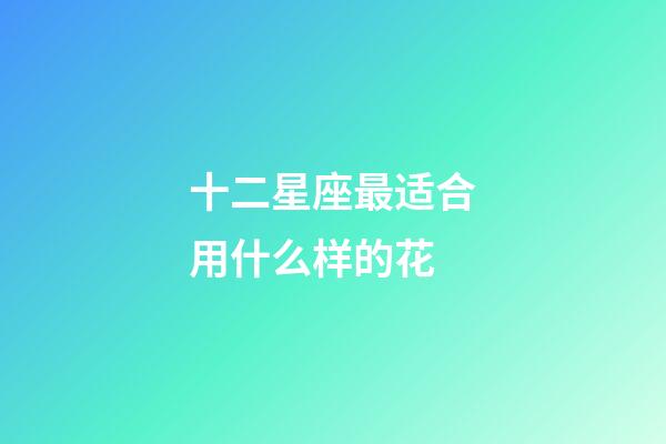 十二星座最适合用什么样的花-第1张-星座运势-玄机派