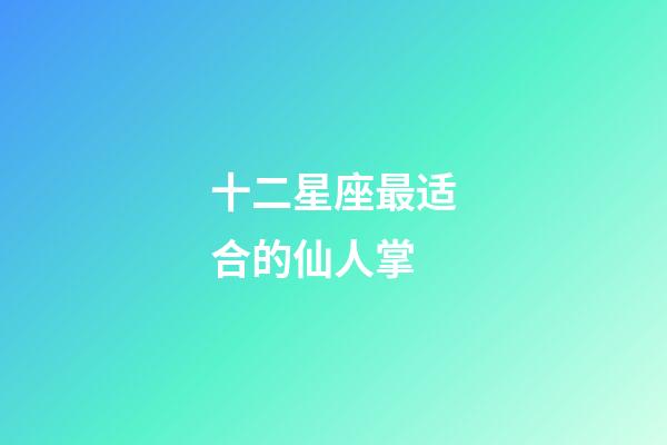 十二星座最适合的仙人掌-第1张-星座运势-玄机派