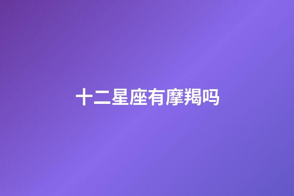 十二星座有摩羯吗-第1张-星座运势-玄机派