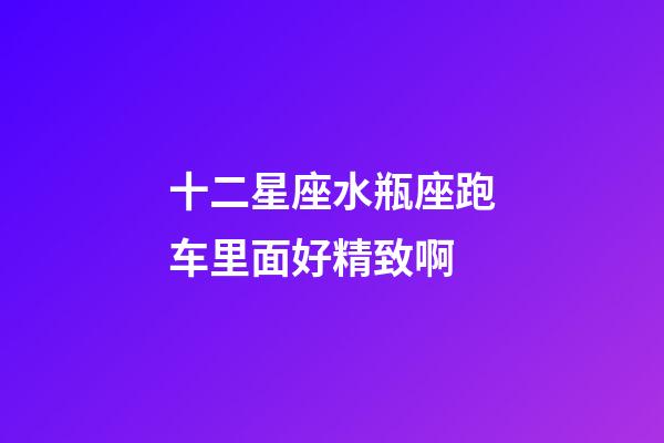 十二星座水瓶座跑车里面好精致啊