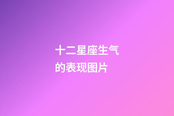 十二星座生气的表现图片-第1张-星座运势-玄机派