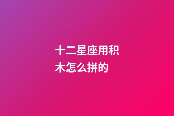 十二星座用积木怎么拼的