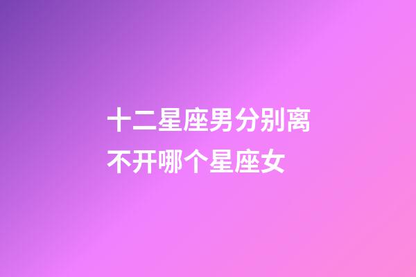 十二星座男分别离不开哪个星座女-第1张-星座运势-玄机派