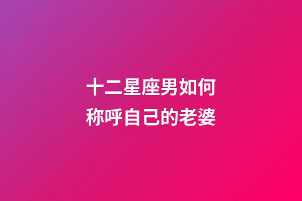 十二星座男如何称呼自己的老婆-第1张-星座运势-玄机派