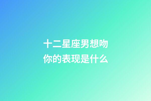 十二星座男想吻你的表现是什么-第1张-星座运势-玄机派