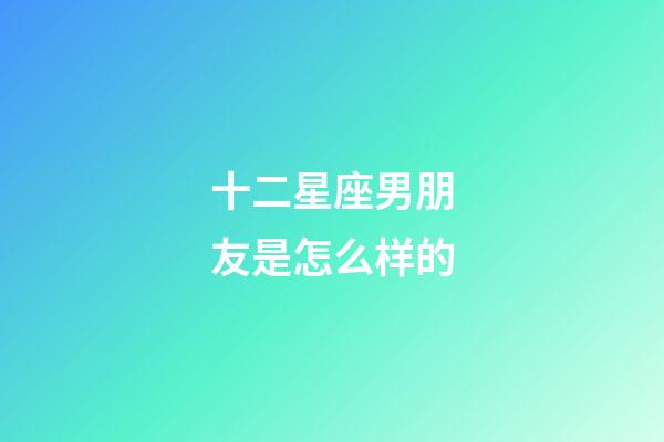 十二星座男朋友是怎么样的-第1张-星座运势-玄机派