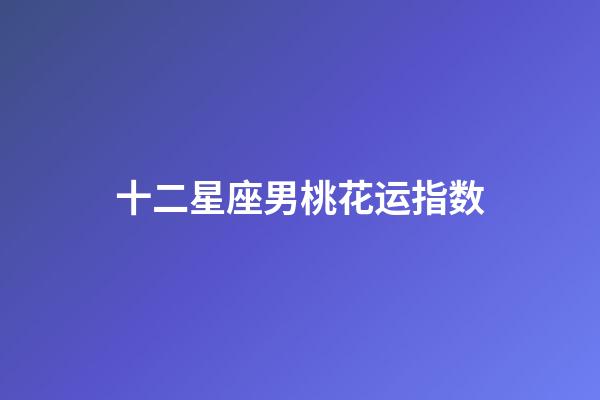 十二星座男桃花运指数-第1张-星座运势-玄机派
