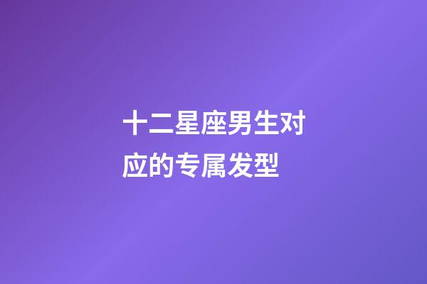 十二星座男生对应的专属发型-第1张-星座运势-玄机派